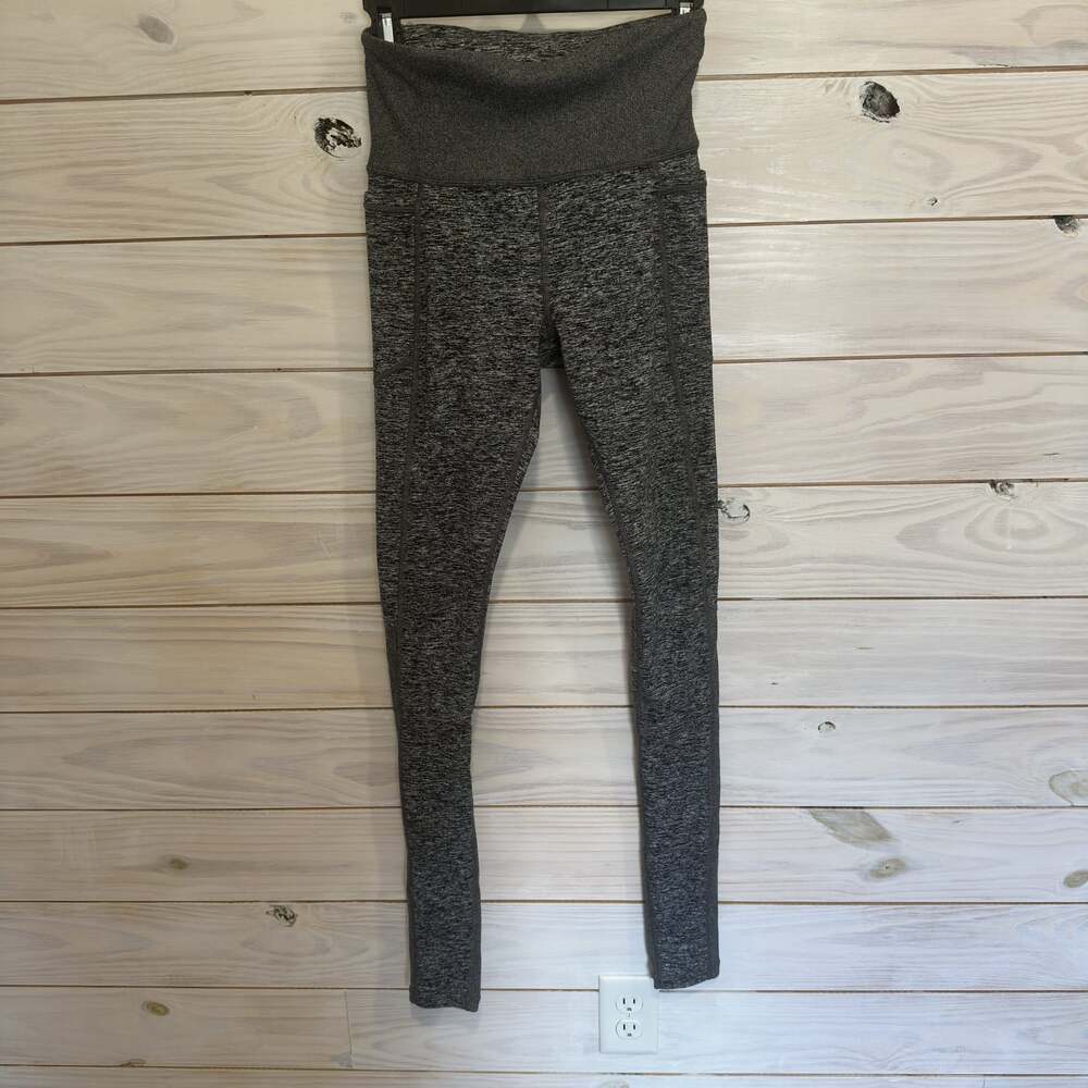 Athleta Womens Exhale Heel Tight Gray Heathered Leggings